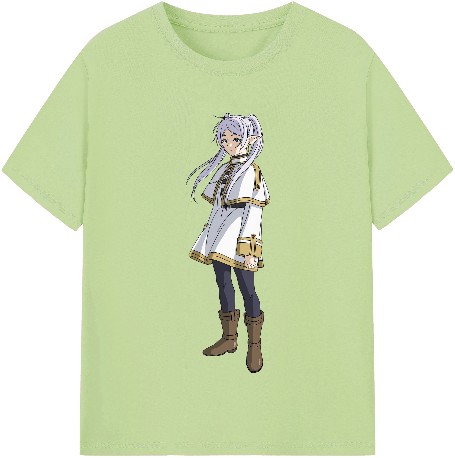 （画像用） 葬送のフリーレン Frieren 綿100％半袖Tシャツ（フロントプリント）